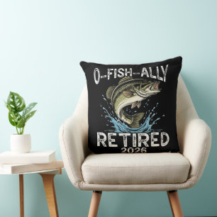 Cojín Decorativo Retirado O-Fish-Ally 2026 Humor Divertido