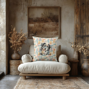 Cojín Decorativo Retrato abstracto personalizado del pastor austral