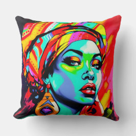 Cojín Decorativo Retrato de arte pop