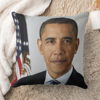 Cojín Decorativo Retrato de Barack Obama en la Casa Blanca
