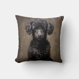 Cojín Decorativo Retrato de Black Poodle