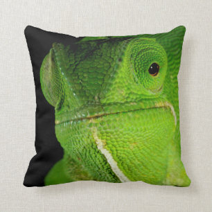 Cojín Decorativo Retrato De Chameleon Con Cuello Flap