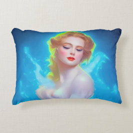 Cojín Decorativo Retrato de diosa etérea - Fantasía surrealista
