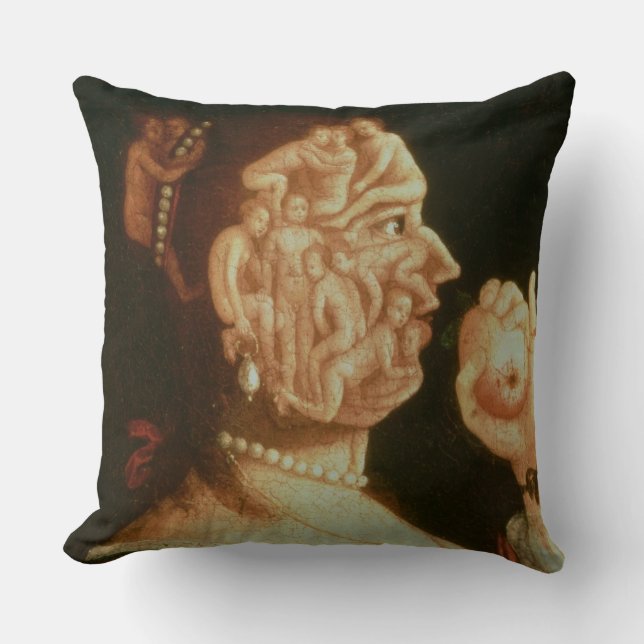 Cojín Decorativo Retrato de Eve (aceite) (Anverso)