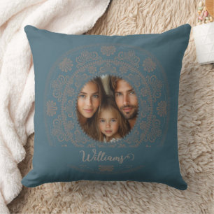 Cojín Decorativo Retrato de Familia Personalizado Mandala Rococó Do