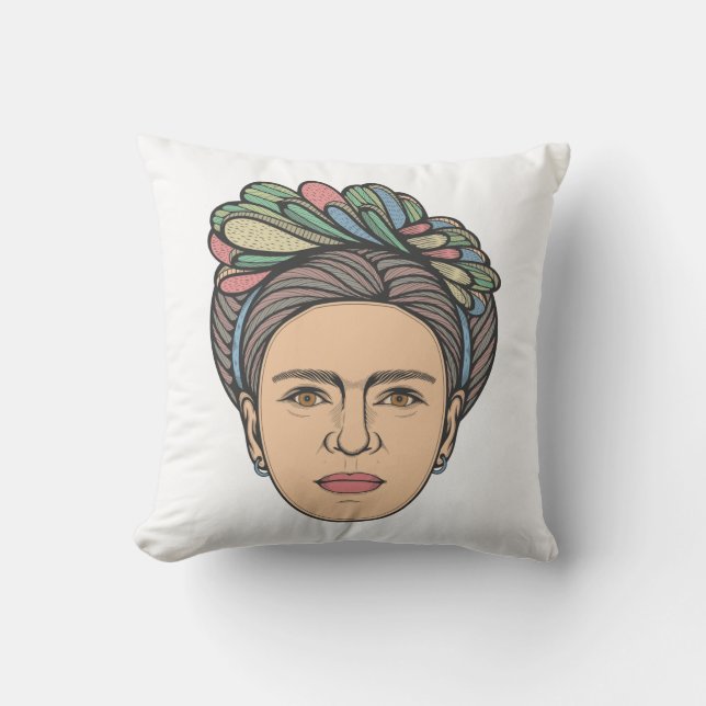 Cojín Decorativo Retrato de Frida Kahlo (Anverso)