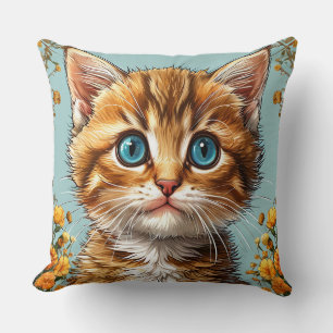 Cojín Decorativo Retrato de gatito adorable
