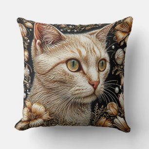 Cojín Decorativo Retrato de gato elegante
