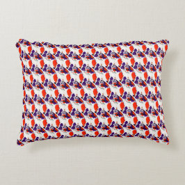 Cojín Decorativo Retrato de gato - Naranja de arte gráfico audaz y 