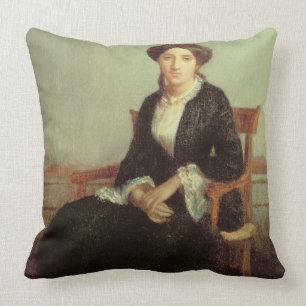 Cojín Decorativo Retrato de Genevieve Celine, 1850 (aceite en lona)