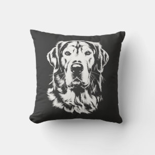 Cojín Decorativo Retrato de Golden Retriever Ropa Minimalista