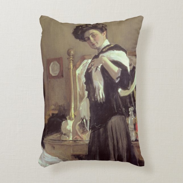 Cojín Decorativo Retrato de Henrietta Hirshmann, 1907 (Frente (Vertical))