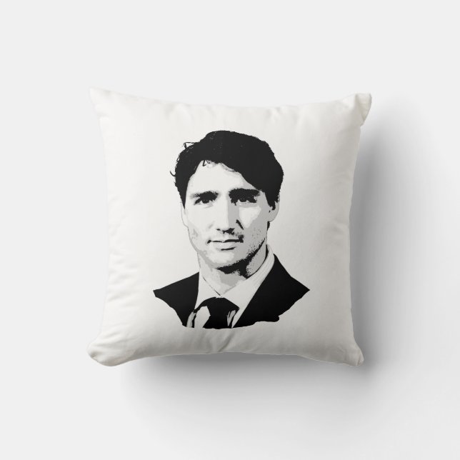Cojín Decorativo Retrato de Justin Trudeau (Anverso)