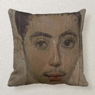 Cojín Decorativo Retrato de la momia de un muchacho con un ojo