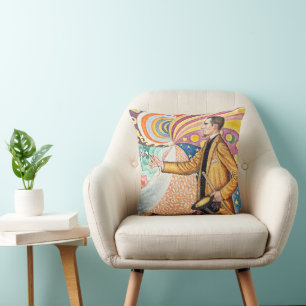 Cojín Decorativo Retrato de M. Félix Fénéon en 1890 por Paul Signac