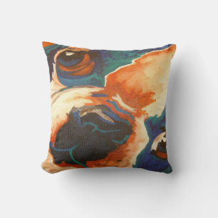 Cojín Decorativo Retrato de Mascota de Bulldog francés