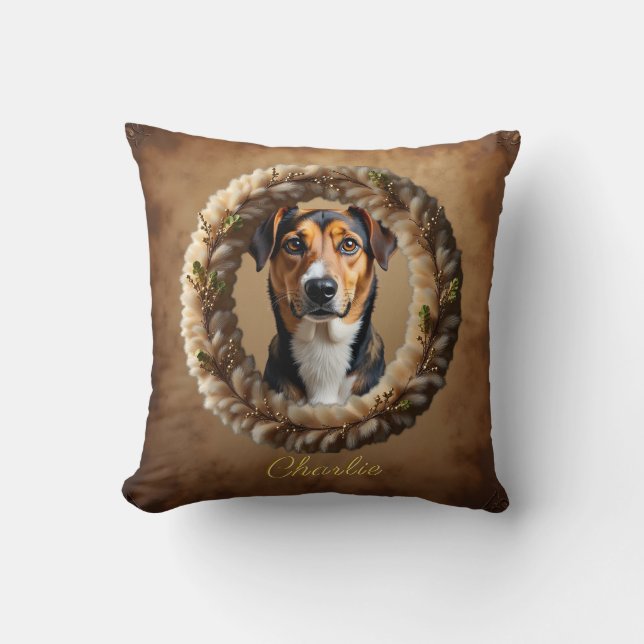Cojín Decorativo Retrato de Mascota Personalizado – Simplemente Sub (Anverso)