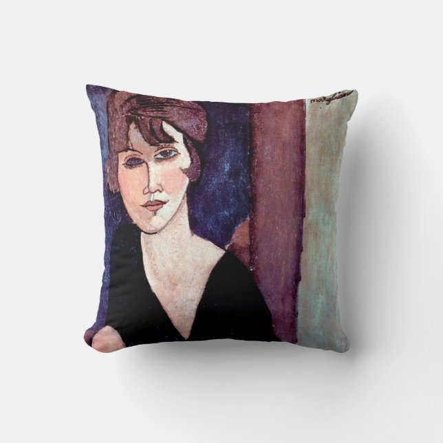 Cojín Decorativo Retrato de mujer, Modigliani (Anverso)