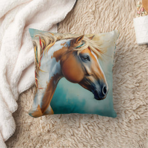 Cojín Decorativo Retrato de Palomino Paint Mustang