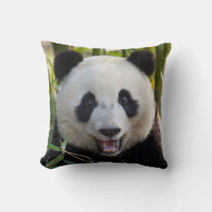 Cojín Decorativo Retrato de panda sonriente