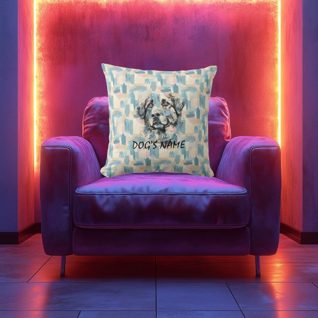 Cojín Decorativo Retrato de Pastor Anatoliano personalizado Resumen (Subido por el creador)