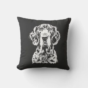 Cojín Decorativo Retrato de Setter Inglés Ropa Minimalista