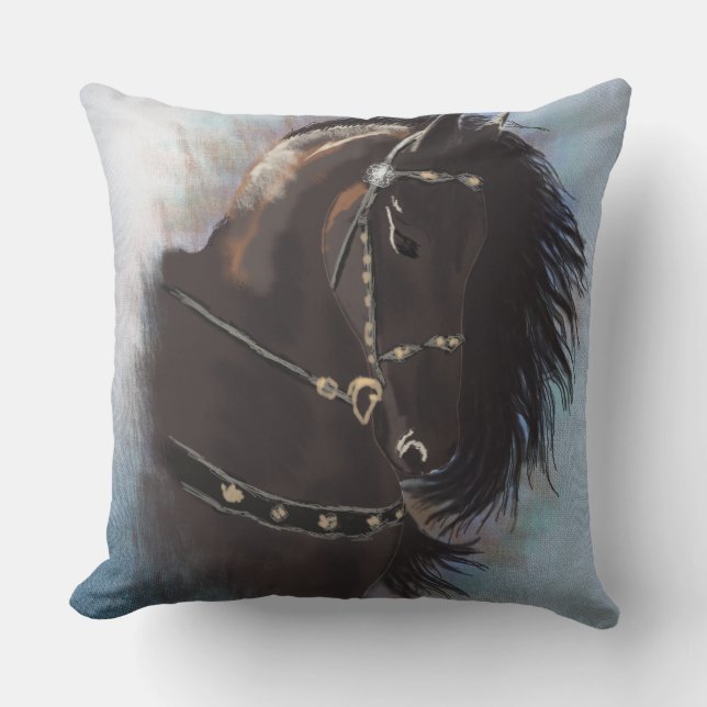 Cojín Decorativo Retrato de Stallion - Pillow (Anverso)