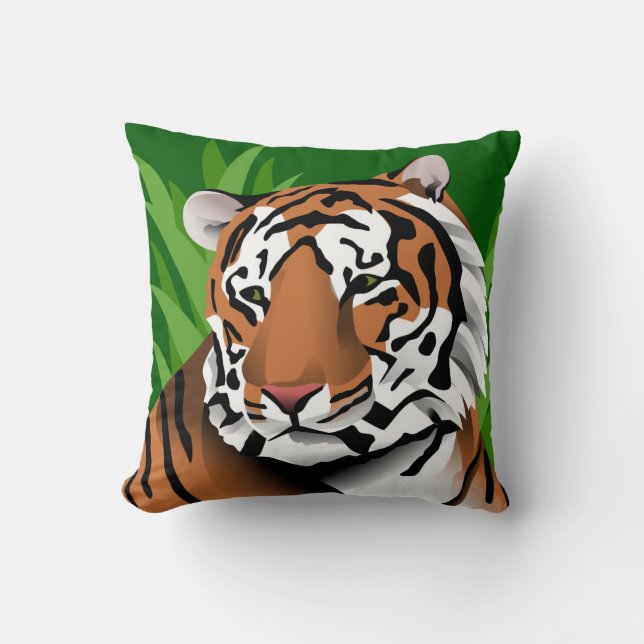 Cojín Decorativo Retrato de tigre (Anverso)