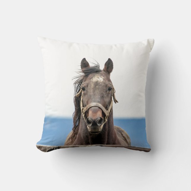 Cojín Decorativo Retrato de un caballo (Anverso)