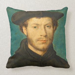 Cojín Decorativo Retrato de un hombre, C. 1536 - 40 (aceite en la
