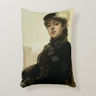 Cojín Decorativo Retrato de una mujer desconocida, 1883