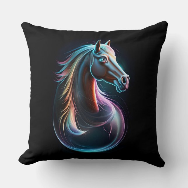 Cojín Decorativo Retrato del caballo (Anverso)