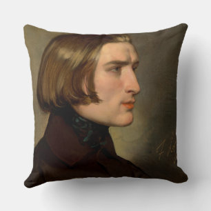Cojín Decorativo Retrato del compositor Franz Liszt, 1838