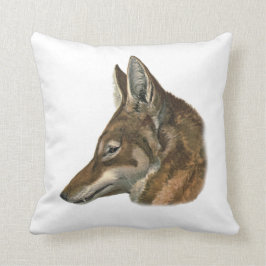 Cojín Decorativo Retrato del lobo abisinio