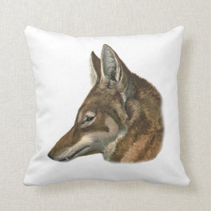 Cojín Decorativo Retrato del lobo abisinio