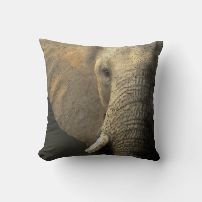 Cojín Decorativo Retrato elefante (Anverso)