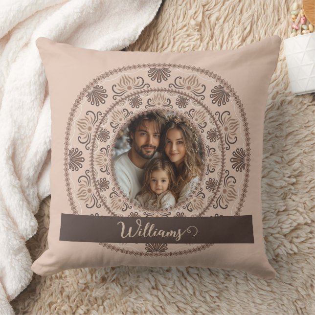Cojín Decorativo Retrato familiar personalizado Neutrales cálidos M (Manta)