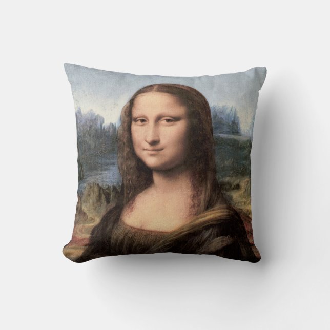 Cojín Decorativo Retrato/pintura de Mona Lisa (Anverso)