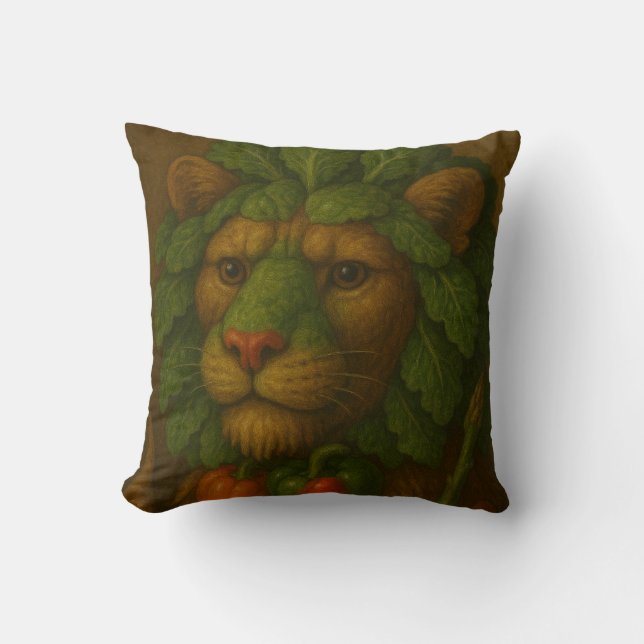 Cojín Decorativo Retrato renacentista de leones (Anverso)