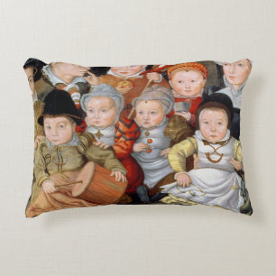 Cojín Decorativo Retrato T33337 de una madre con su childre ocho