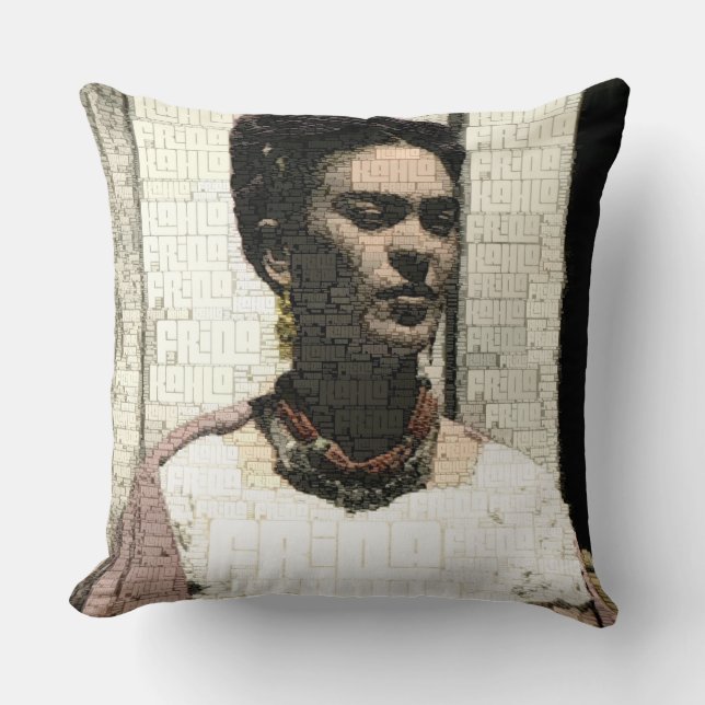 Cojín Decorativo Retrato textil de Frida Kahlo