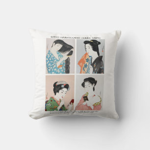 Cojín Decorativo Retratos de mujeres japonesas - Goyō Hashiguchi