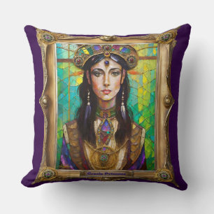 Cojín Decorativo Retratos del Reino de Mardi Gras - La Princesa Cri