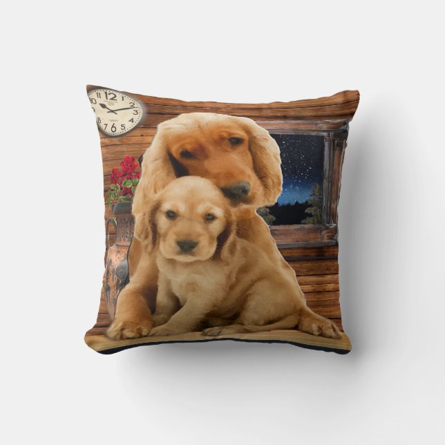 Cojín Decorativo Retriever de Labrador (Anverso)