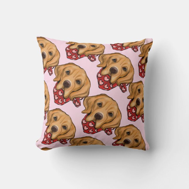 Cojín Decorativo Retriever Dorado (Anverso)