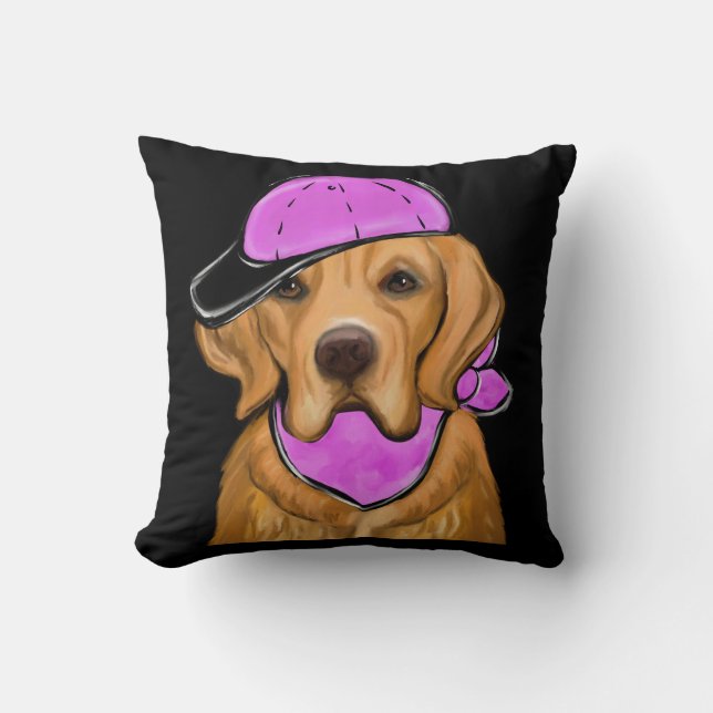 COJÍN DECORATIVO RETRIEVER DORADO  (Anverso)
