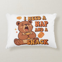 Cojín Decorativo Retro Bear Nap and Snack Rectangular Pillow