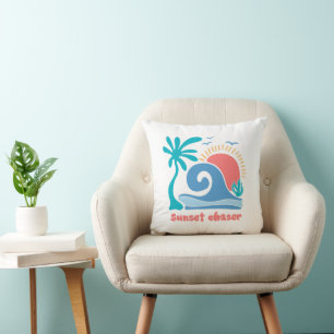 Cojín Decorativo Retro Boho Summer Sunset Chaser
