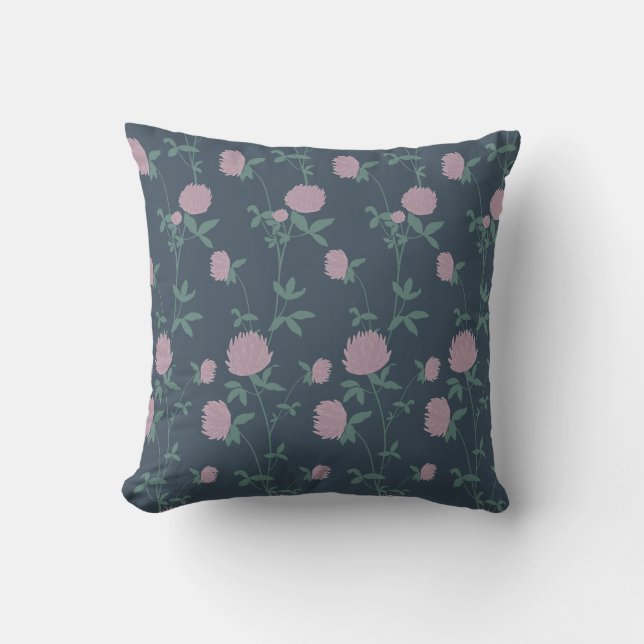 Cojín Decorativo Retro Botanical Meadow Clover | Twilight Meadow (Anverso)
