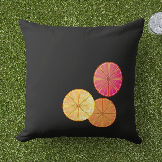 Cojín decorativo Retro Citrus Slices (Césped)
